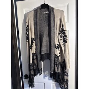 Simply Couture WMS 3XL Cardigan W/lace Romantic Cozy Stretch Boho